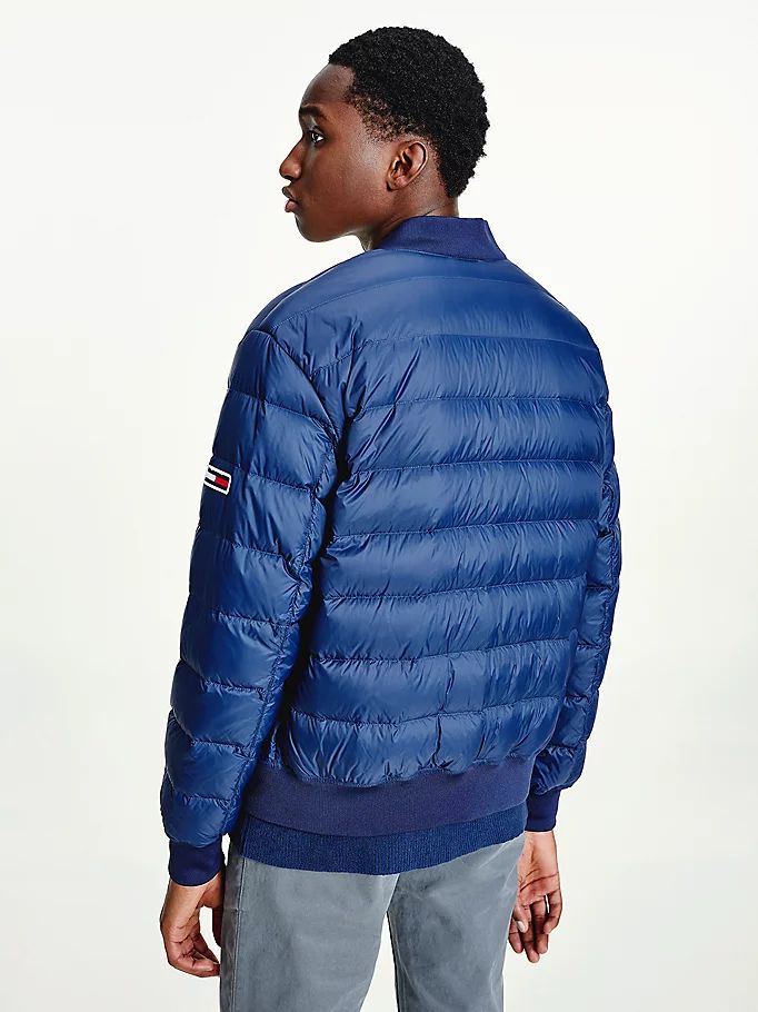 Tommy Hilfiger Down Recycled Quilted Bomber Jakke Herre Blå | VSJCMT-620