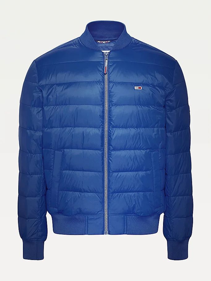 Tommy Hilfiger Down Recycled Quilted Bomber Jakke Herre Blå | VSJCMT-620