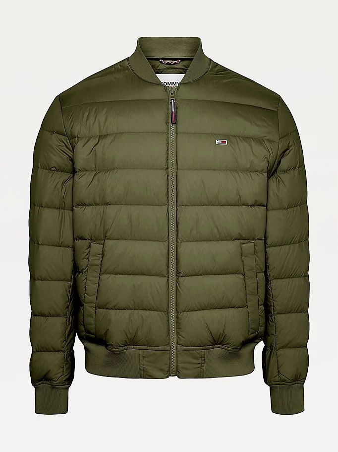 Tommy Hilfiger Down Recycled Quilted Bomber Jakke Herre Grønn | YIWMAX-249