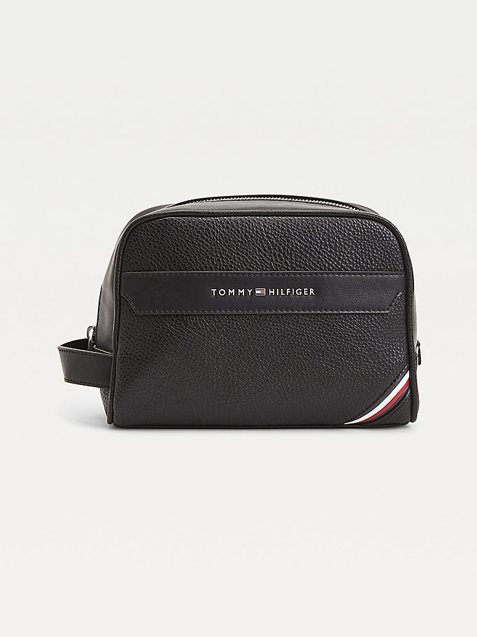 Tommy Hilfiger Downtown Metal Logo Vaskeposer Herre Svarte | CTQSHJ-569