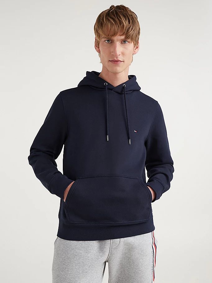 Tommy Hilfiger Drawstring Flag Embroidery Hettegensere Herre Blå | OJDXCN-694