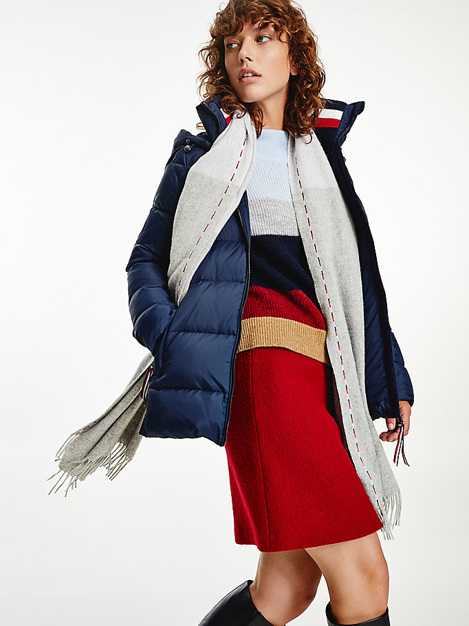 Tommy Hilfiger Elevated Gradient Wool Skjerf Dame Grå | OTPRZH-514