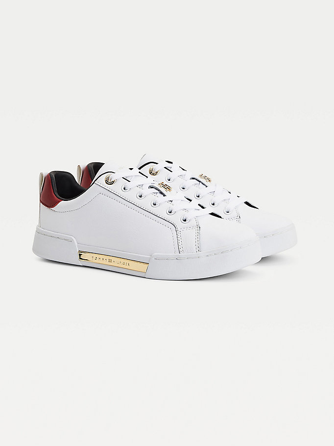 Tommy Hilfiger Elevated Monogram Cupsole Joggesko Dame Hvite | RQKNCA-035