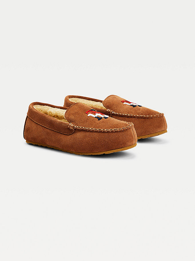 Tommy Hilfiger Elevated Semsket Skinn Moccasin Tøfler Dame Brune | FTXENU-706