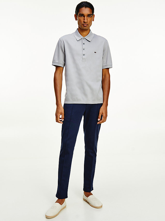 Tommy Hilfiger Elevated Stripe Classic Fit Polo T Skjorte Herre Grå | CNMOYT-960