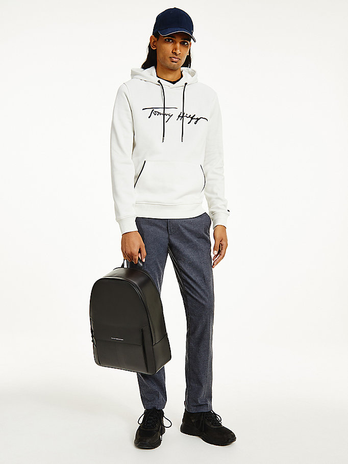 Tommy Hilfiger Elevated Th Signature Hettegensere Herre Hvite | RSAQNU-625