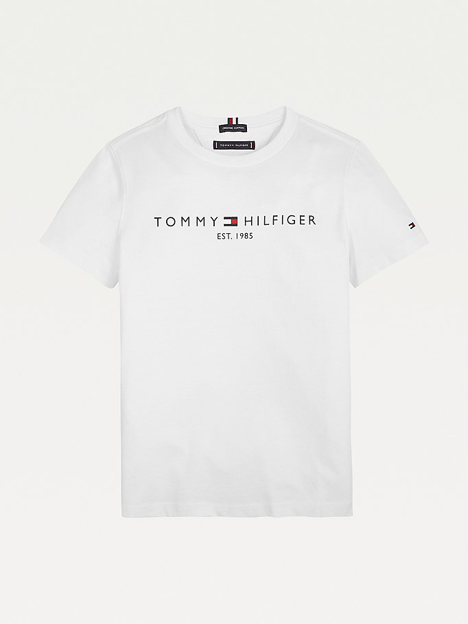 Tommy Hilfiger Essential 1985 Logo T-skjorte Gutt Hvite | JRLIQX-325