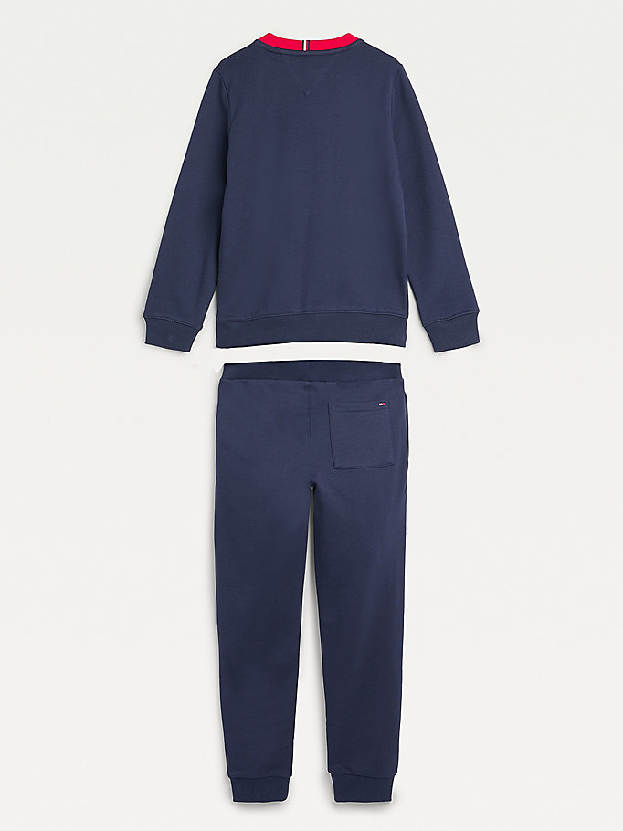 Tommy Hilfiger Essential Colour-Blocked Set Joggers Gutt Blå | DUJTQX-617