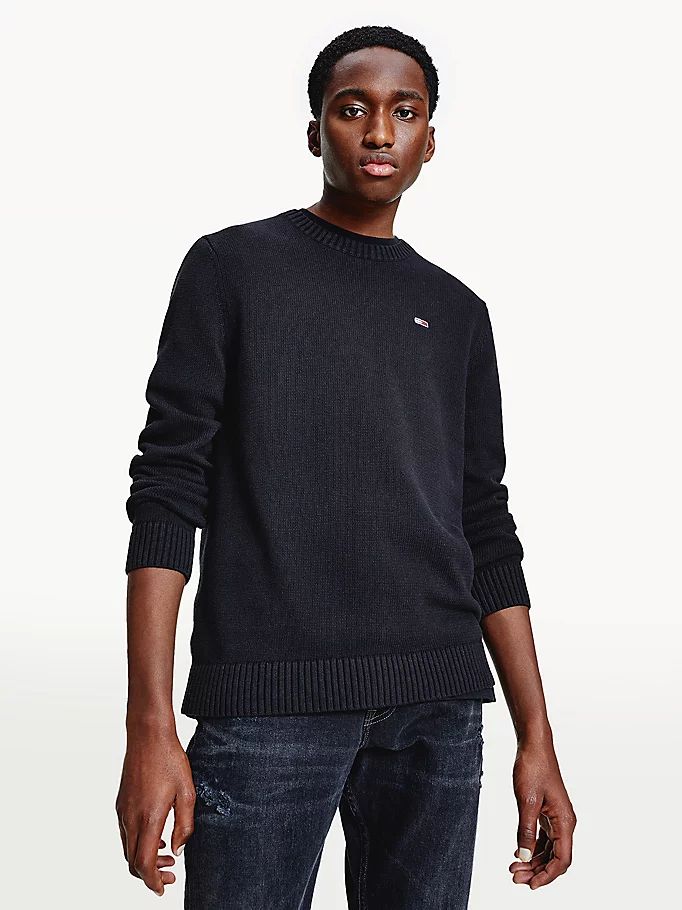 Tommy Hilfiger Essential Crew Neck Gensere Herre Svarte | SWVAHQ-572