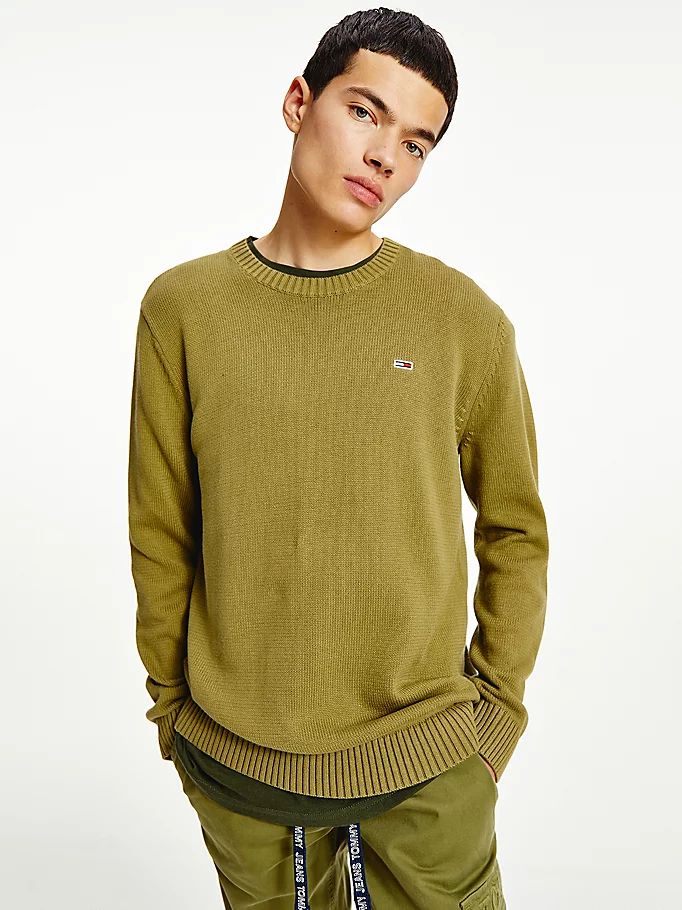 Tommy Hilfiger Essential Crew Neck Gensere Herre Grønn | TKSVOJ-476