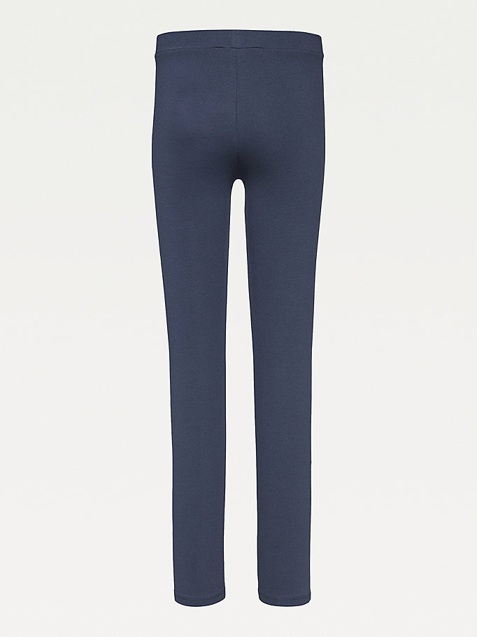 Tommy Hilfiger Essential Full Length Logo Leggings Bukse Jente Blå | GJBWTK-619