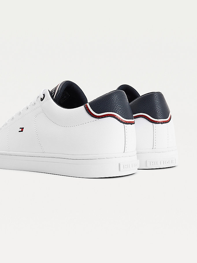 Tommy Hilfiger Essential Lær Joggesko Herre Hvite | DSYUZC-374