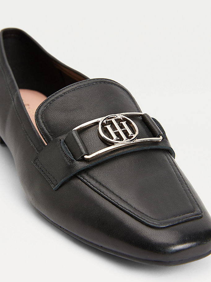 Tommy Hilfiger Essential Monogram Loafers Dame Svarte | NYHZIB-189