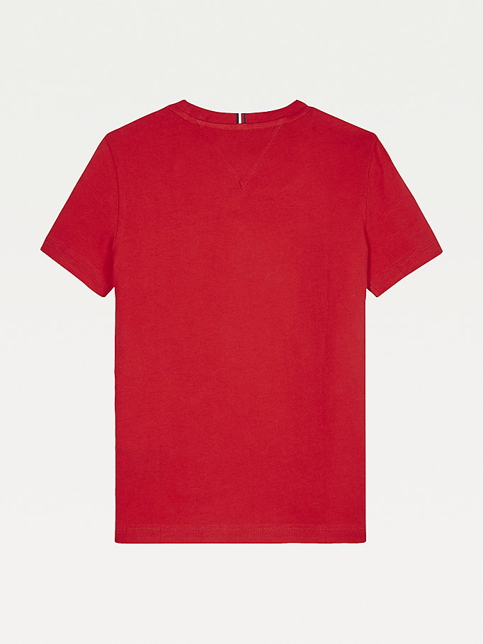 Tommy Hilfiger Essential Organic Bomull Logo T-skjorte Gutt Rød | COLKMX-403