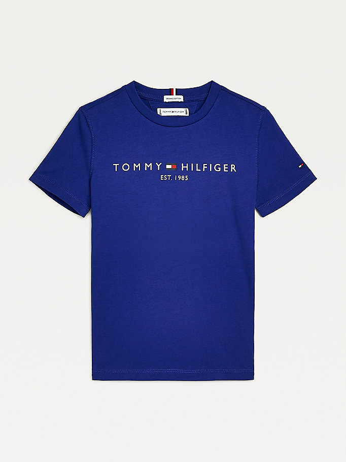 Tommy Hilfiger Essential Organic Bomull T-skjorte Gutt Lilla | DNPRGL-476