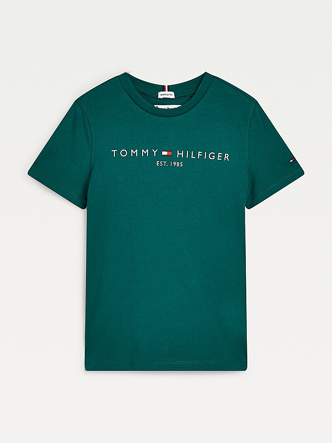 Tommy Hilfiger Essential Organic Bomull T-skjorte Gutt Grønn | JABFXK-504