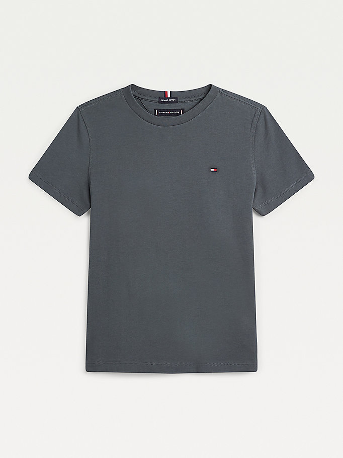 Tommy Hilfiger Essential Organic Bomull Knit Tee T-skjorte Gutt Grønn | KOIPQU-510