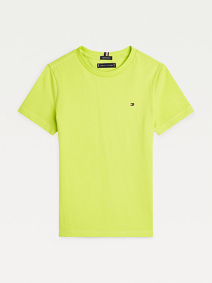 Tommy Hilfiger Essential Organic Bomull Knit Tee T-skjorte Gutt Grønn | MAVGUH-047