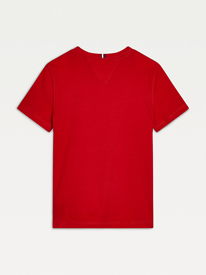 Tommy Hilfiger Essential Organic Bomull Knit Tee T-skjorte Gutt Rød | NOKDWJ-294