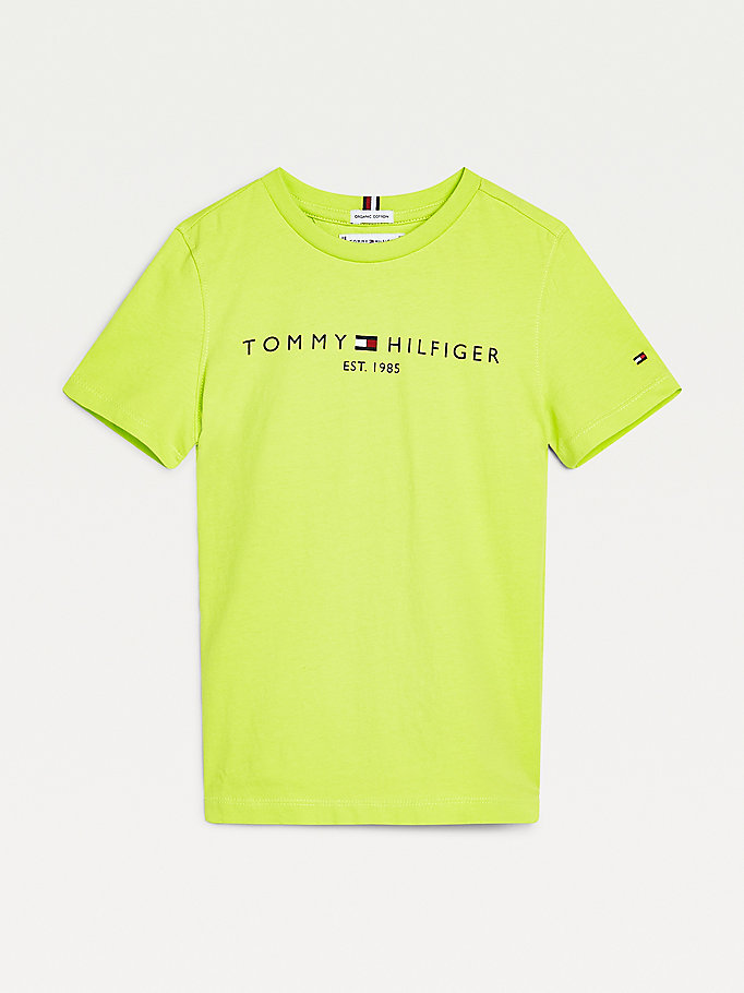 Tommy Hilfiger Essential Organic Bomull T-skjorte Gutt Grønn | PWFKLI-492