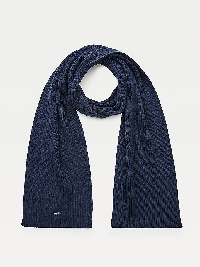 Tommy Hilfiger Essential Organic Bomull Skjerf Dame Blå | PXIKOF-102