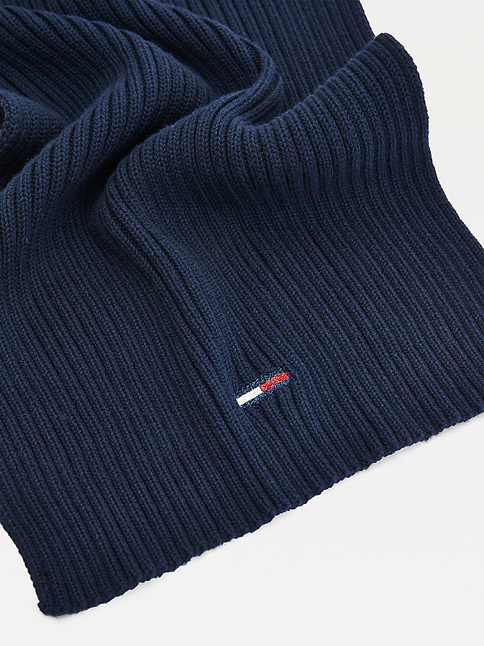 Tommy Hilfiger Essential Organic Bomull Skjerf Dame Blå | PXIKOF-102