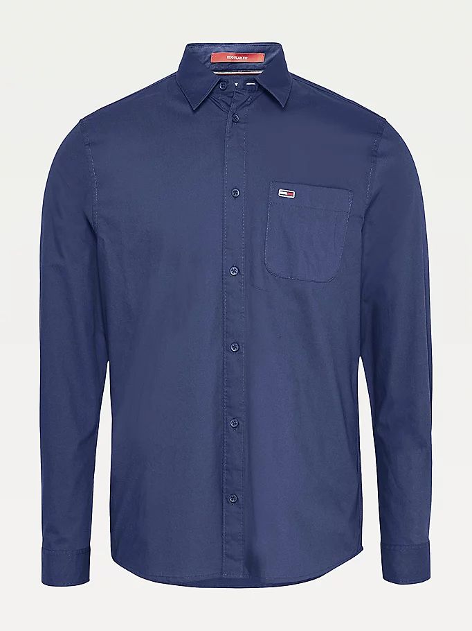 Tommy Hilfiger Essential Organic Bomull Poplin Skjorte Herre Blå | TQCFHK-654