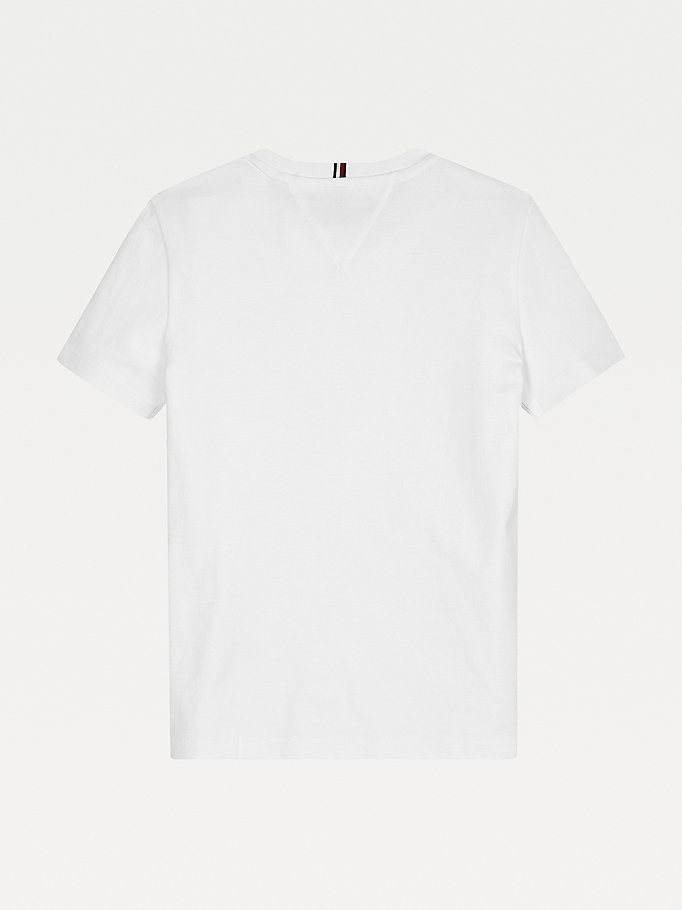 Tommy Hilfiger Essential Organic Bomull Logo T-skjorte Gutt Hvite | XMQJLG-620