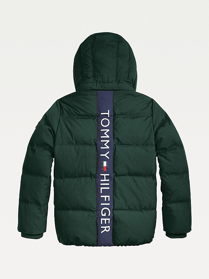 Tommy Hilfiger Essential Padded Back Logo Jakke Gutt Grønn | SJLWDM-452