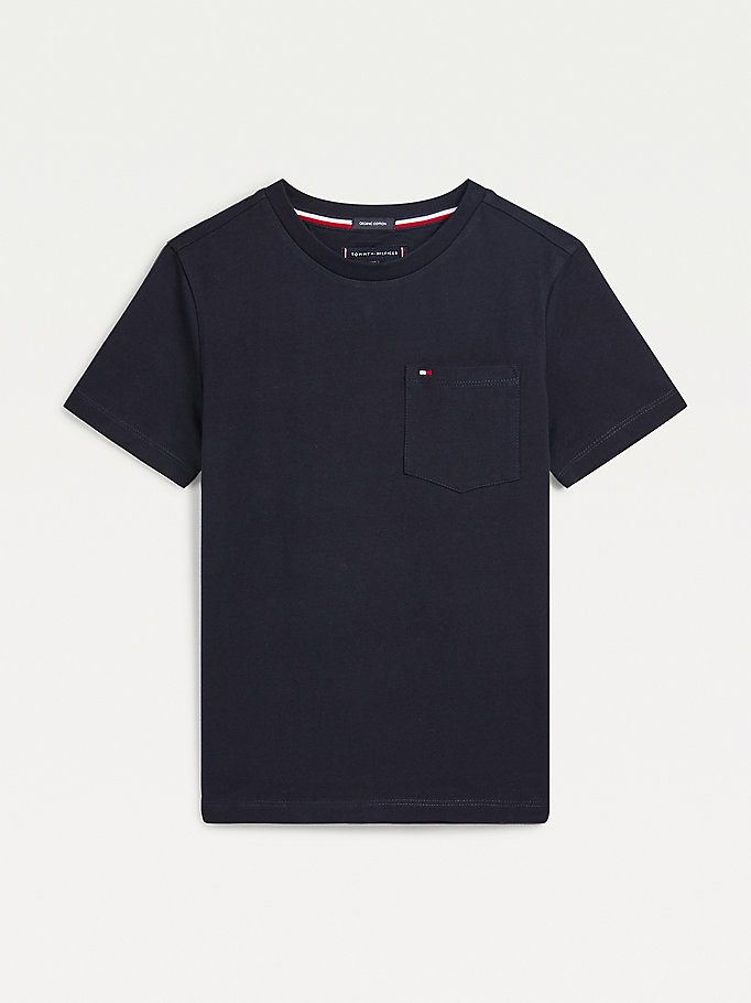 Tommy Hilfiger Essential Pocket T-skjorte Gutt Blå | TUORQB-236