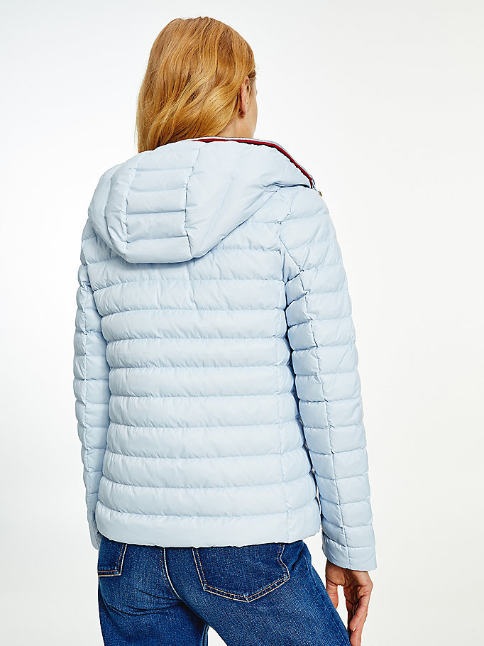 Tommy Hilfiger Essential Removable Hood Down Frakker Dame Blå | SWFBOT-968