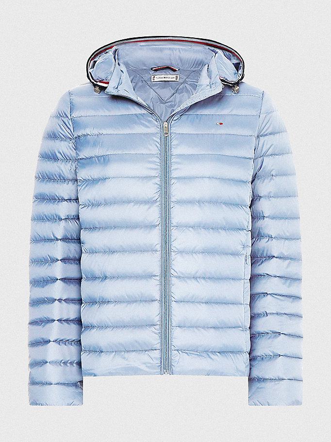 Tommy Hilfiger Essential Removable Hood Down Frakker Dame Blå | SWFBOT-968