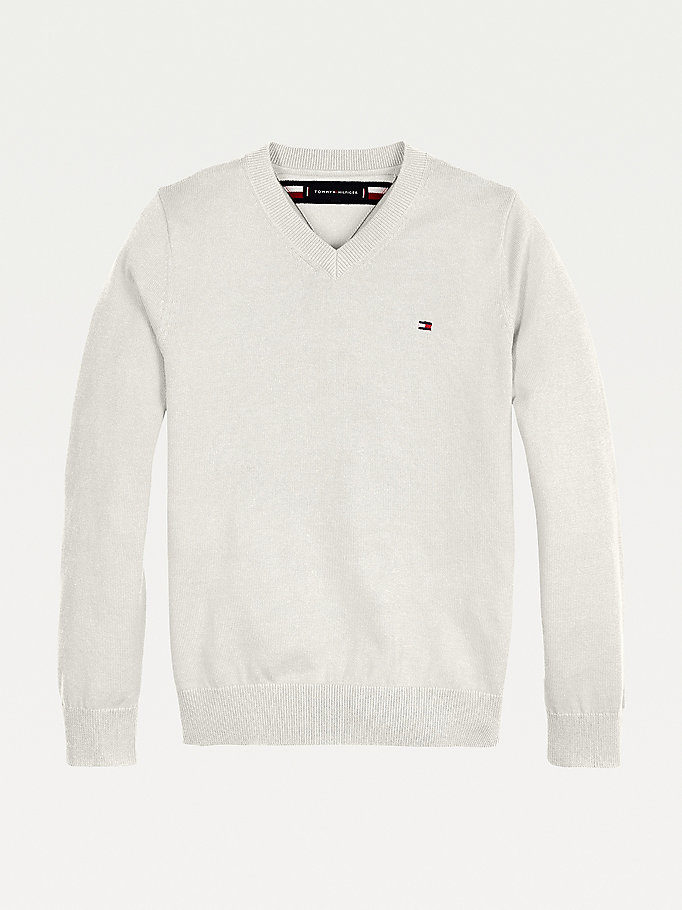 Tommy Hilfiger Essential V-Neck Jumper Gutt Gul | BUPXJM-760