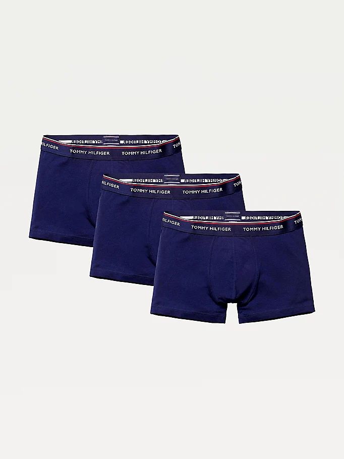 Tommy Hilfiger Exclusive 3-Pack Organic Bomull Trunks Undertøy Herre Blå | JGLHDK-096