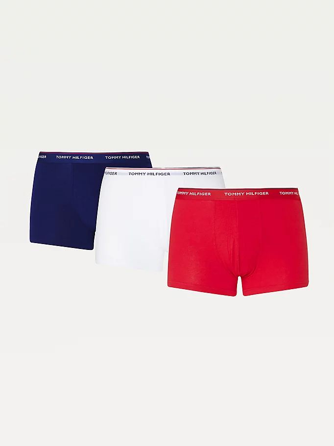 Tommy Hilfiger Exclusive 3-Pack Organic Bomull Trunks Undertøy Herre Blå | MPJRVY-415