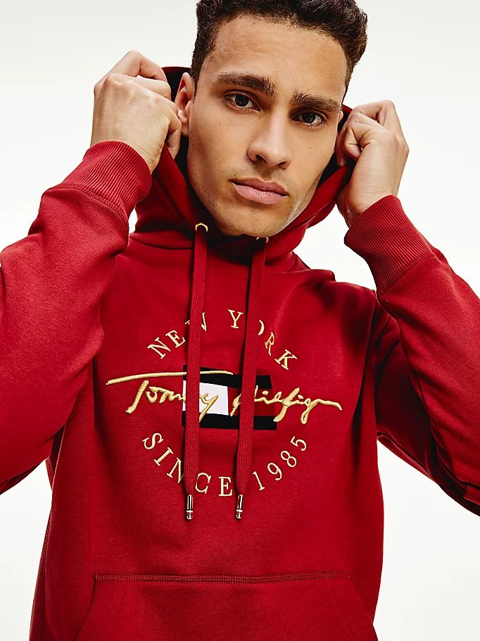 Tommy Hilfiger Exclusive Icons Hettegensere Herre Rød | XKCLWF-876