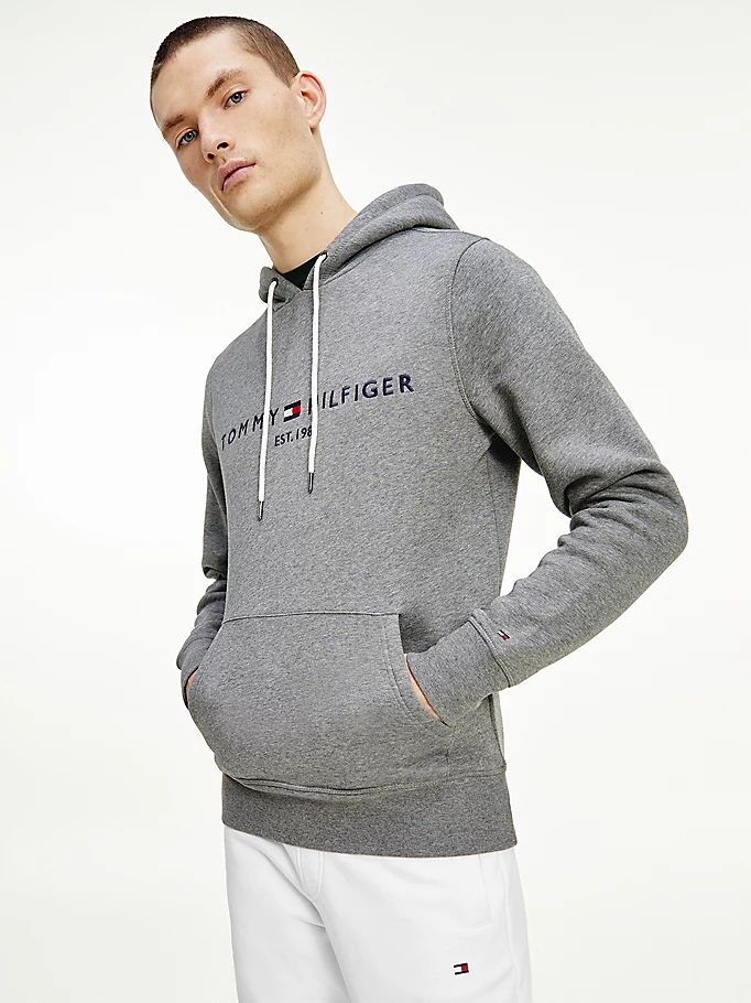 Tommy Hilfiger Exclusive Logo Hettegensere Herre Grå | HJAVBM-478