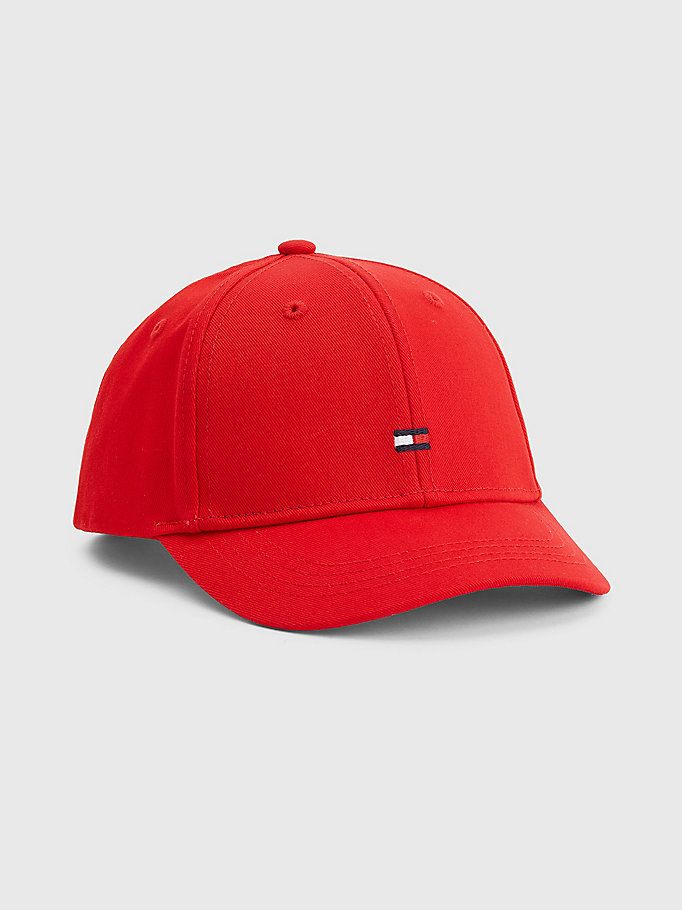 Tommy Hilfiger Flag Baseball Hatt Gutt Rød | YVGKXW-601