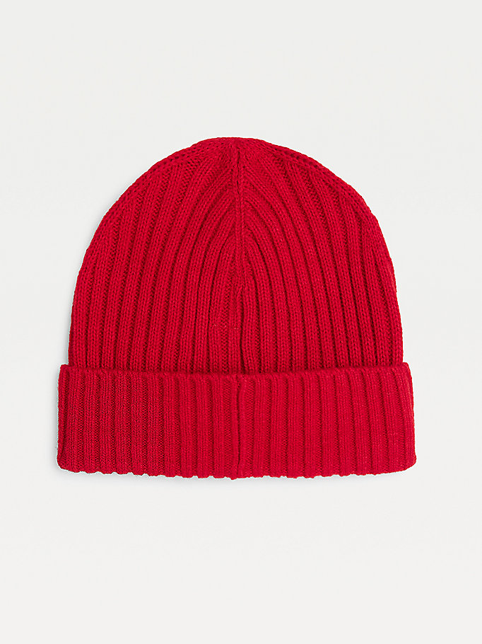 Tommy Hilfiger Flag Beanie Hatt Gutt Rød | BMGJKZ-573