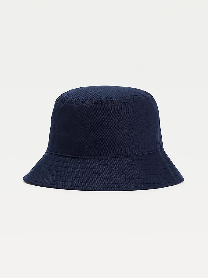 Tommy Hilfiger Flag Embroidery Bomull Bucket Hatt Herre Blå | EODJTM-017