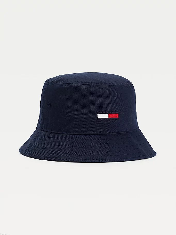 Tommy Hilfiger Flag Embroidery Bomull Bucket Hatt Herre Blå | EODJTM-017