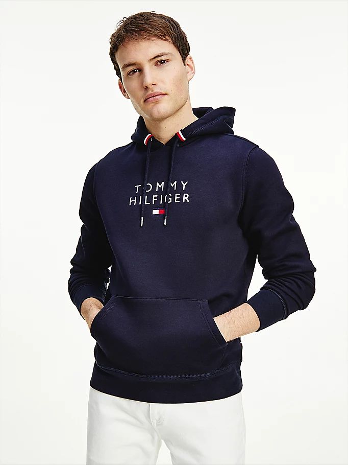 Tommy Hilfiger Flag Logo Embroidery Hettegensere Herre Blå | BCWLJX-790