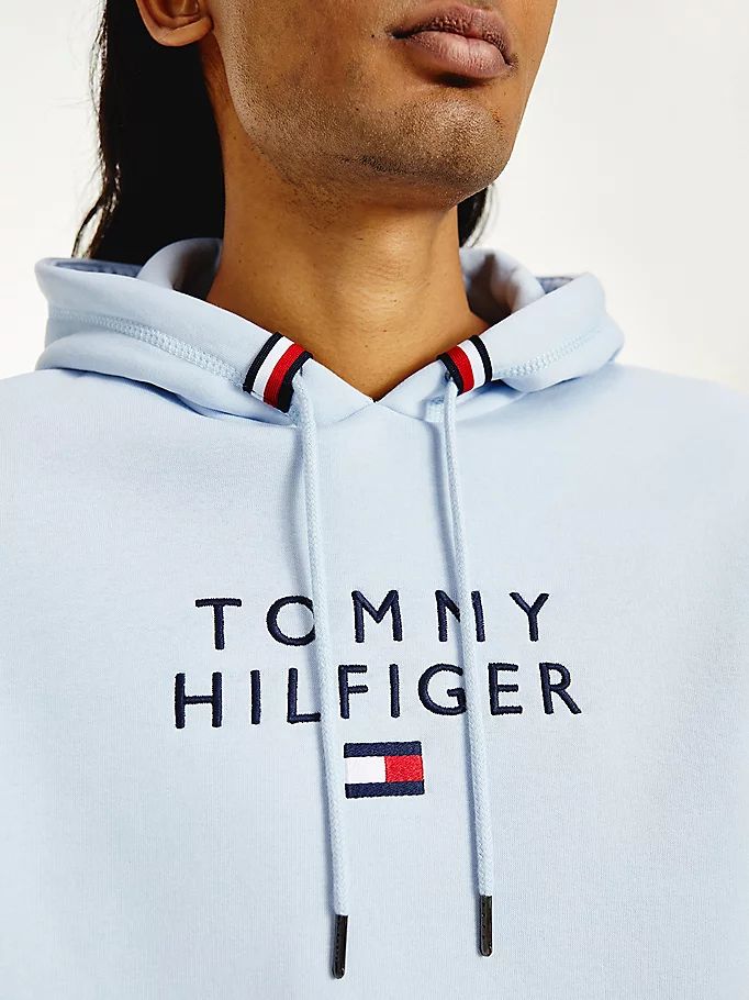 Tommy Hilfiger Flag Logo Embroidery Hettegensere Herre Blå | UXANGZ-652