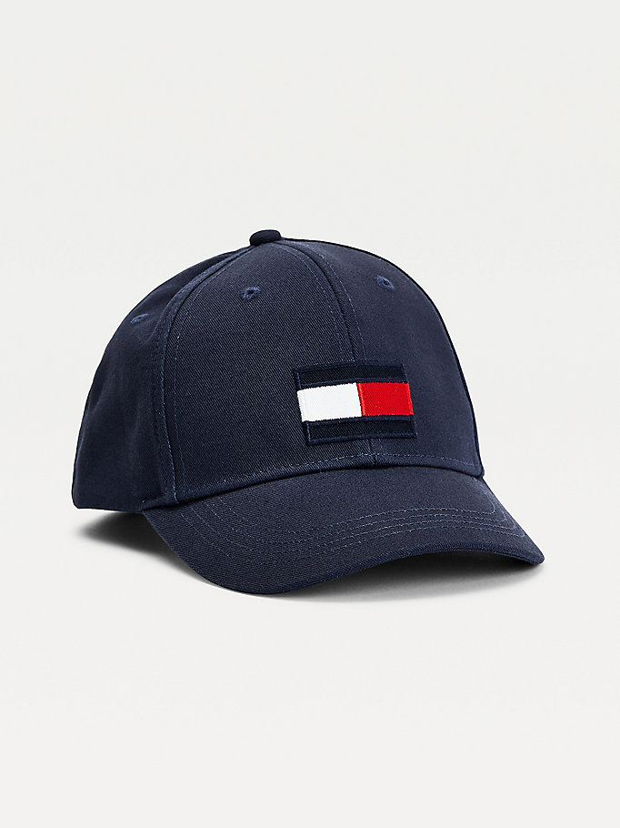 Tommy Hilfiger Flag Patch Baseball Hatt Gutt Blå | AESTNR-960