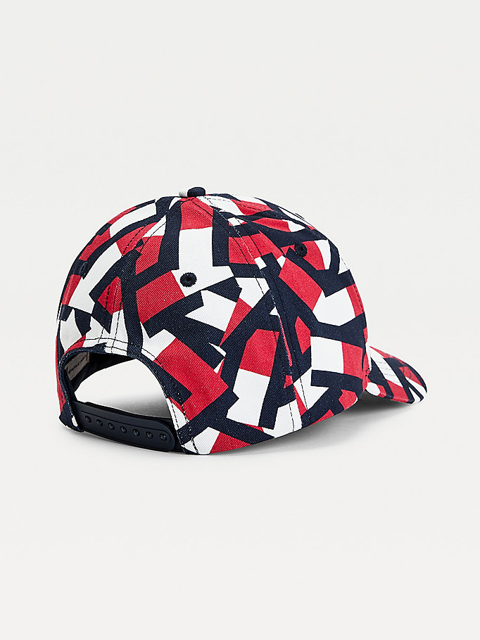 Tommy Hilfiger Flag Print Baseball Hatt Gutt Blå | VTYJPX-354