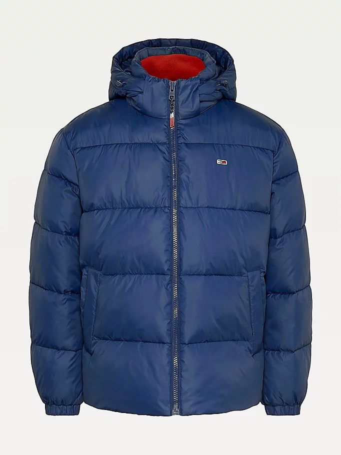 Tommy Hilfiger Flag Puffer Jakke Herre Blå | FUKTYQ-750