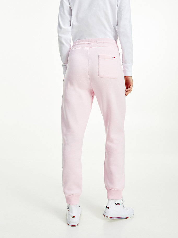 Tommy Hilfiger Flag Slim Fit Joggers Dame Rosa | BPTZFO-105