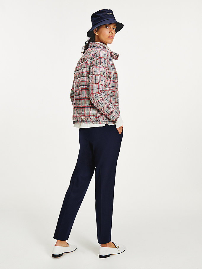 Tommy Hilfiger Flannel Bukser Dame Blå | SCEKTI-918