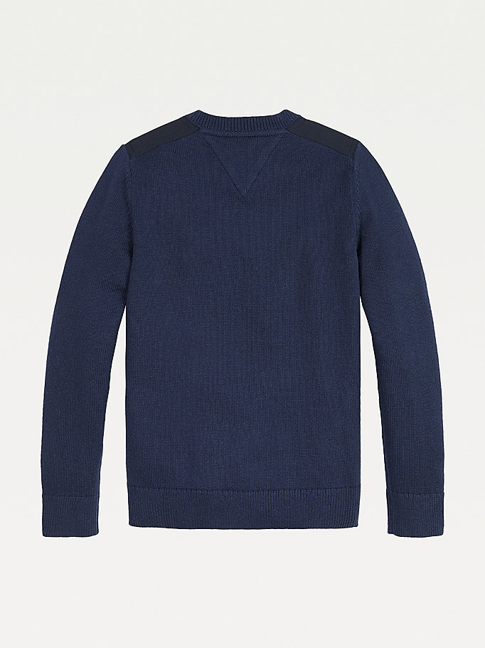 Tommy Hilfiger Flap Pocket Jumper Gutt Blå | IRNFBS-906