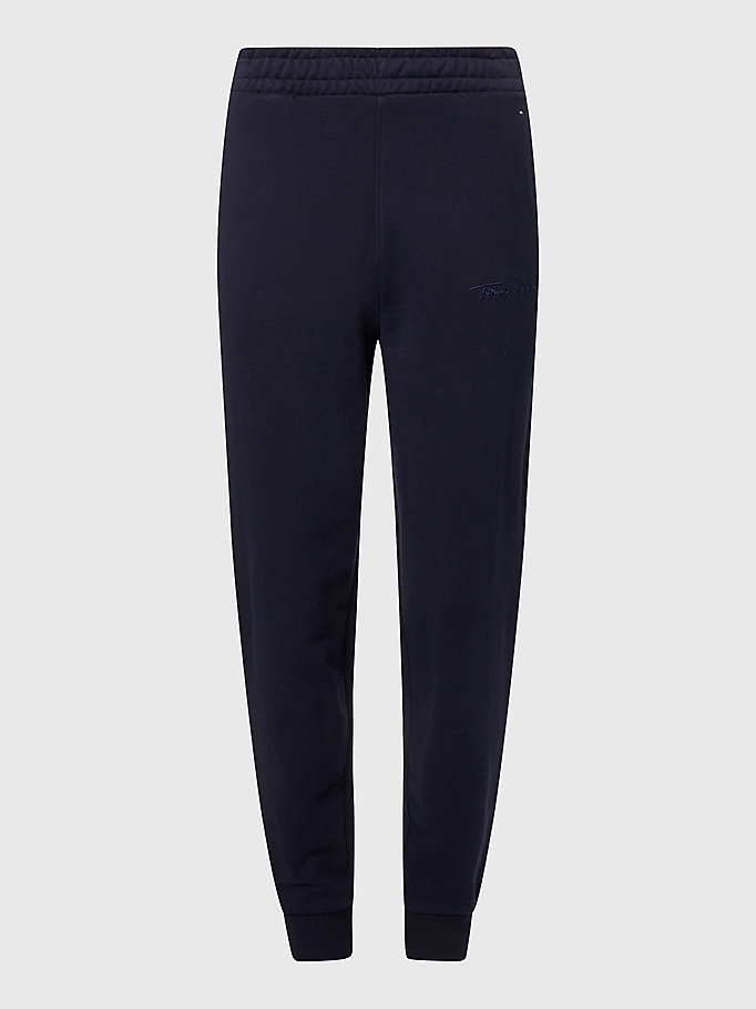 Tommy Hilfiger Fleece Cuffed Leg Joggers Dame Blå | TFMUEA-958